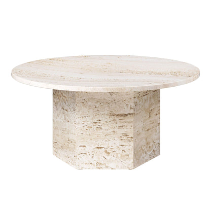 Epic Coffee Table Round Ø80 White Travertine