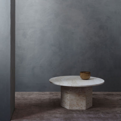 Epic Coffee Table Round Ø80 White Travertine