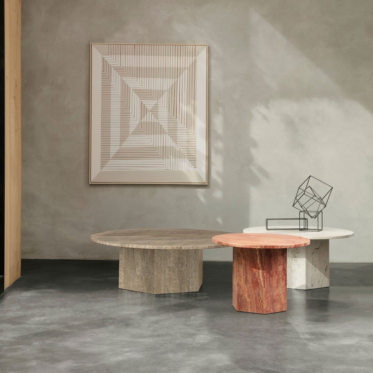 Epic Coffee Table Round Ø80 White Travertine