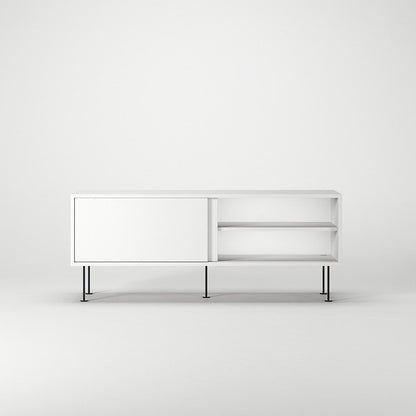 Decotique Vogue TV Bench With Legs 136 White/ Black