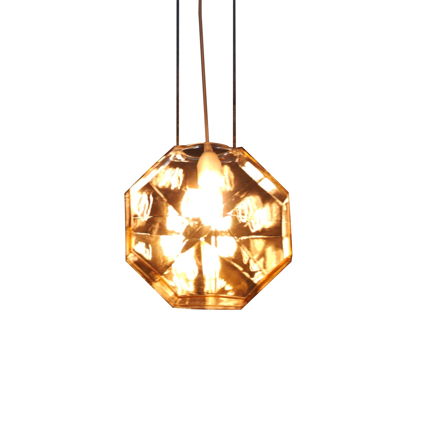 Glass Pendant Lamp 24 KARATI SE113 by Karman #pale yellow glass