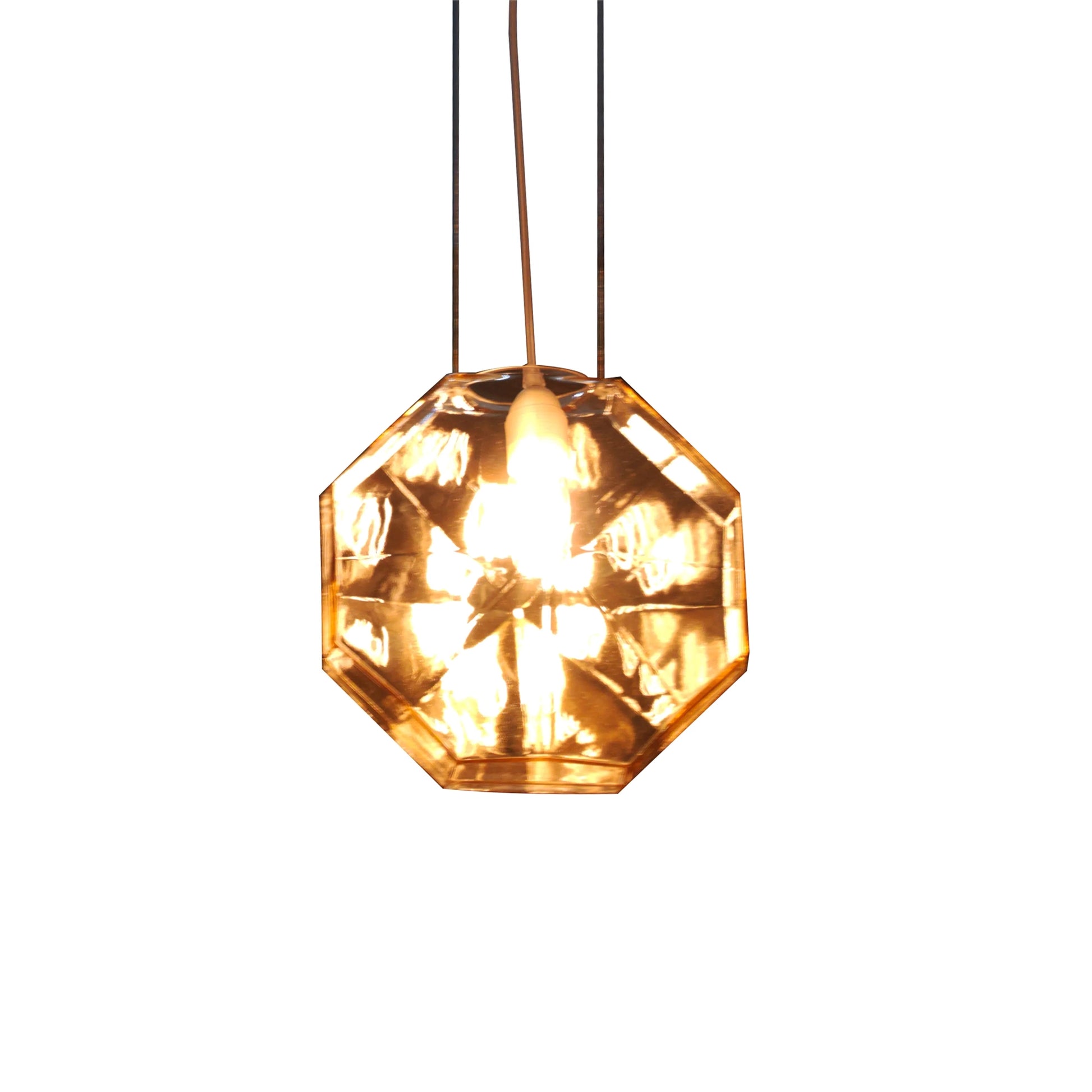 Glass Pendant Lamp 24 KARATI SE113 by Karman #pale yellow glass