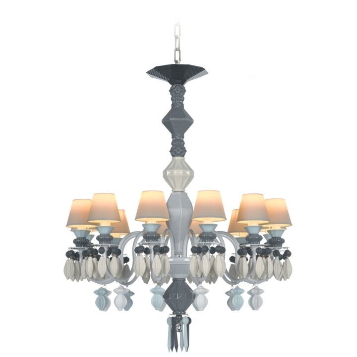 Belle de Nuit 12 Lights Chandelier by Lladró #Black (CE/UK/CCC)