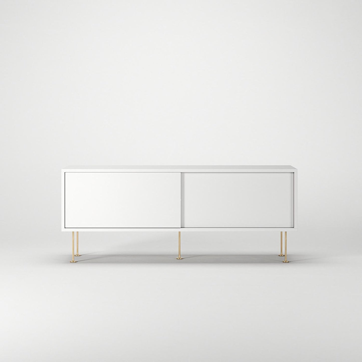Decotique Vogue TV Bench with Legs 136 White/Brass