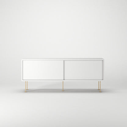 Decotique Vogue TV Bench with Legs 136 White/Brass