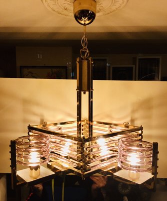 24kt Gold Chandelier by Gaetano Sciolari for Gaetano Sciolari , 1980s-OPE-778126