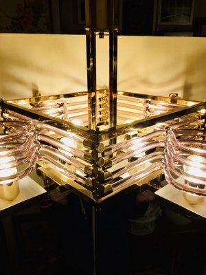 24kt Gold Chandelier by Gaetano Sciolari for Gaetano Sciolari , 1980s-OPE-778126