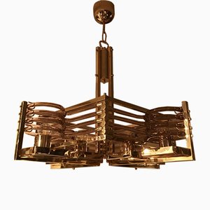 24kt Gold Chandelier by Gaetano Sciolari for Gaetano Sciolari , 1980s-OPE-778126