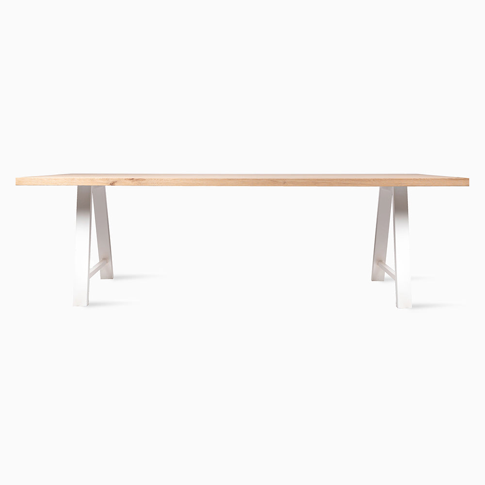 ACHILLE A BASE - Rectangular steel and wood dining table by Vincent Sheppard