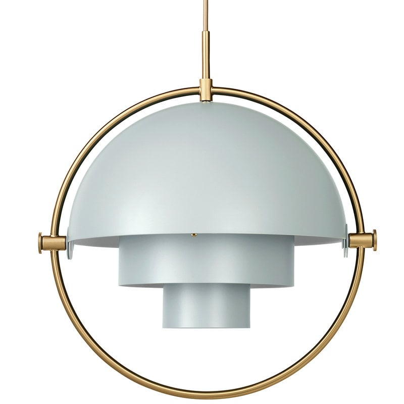 Multi-Lite pendant by GUBI #brass - sea grey #