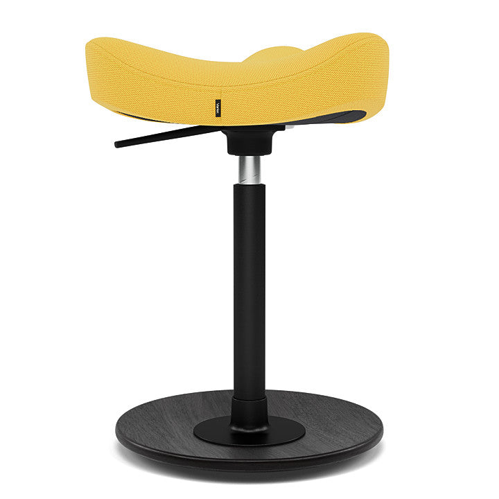 Move™ Compact - Rocker ergonomic office stool in wood and fabric (Upholstery Material - Revive)