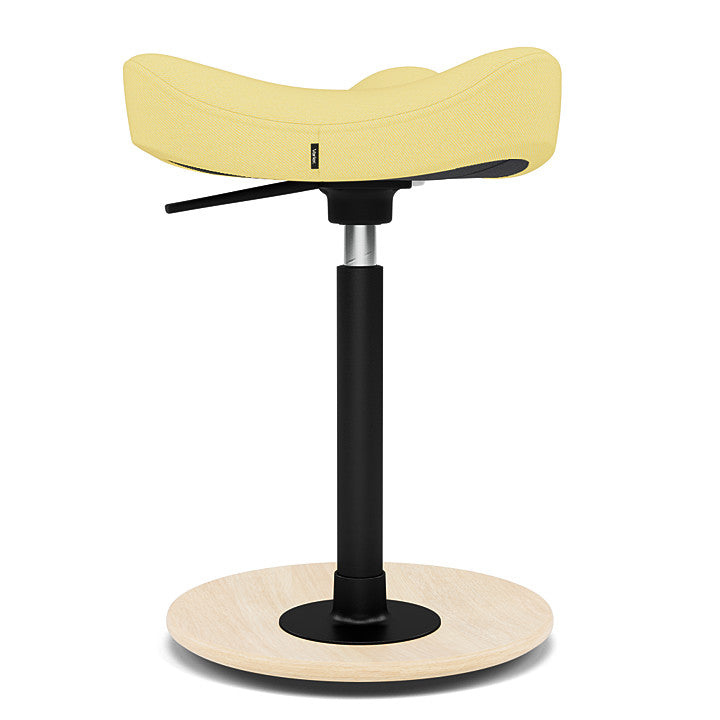 Move™ Compact - Rocker ergonomic office stool in wood and fabric (Upholstery Material - Reflect)