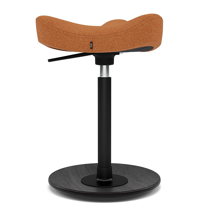 Move™ Compact - Rocker ergonomic office stool in wood and fabric (Upholstery Material - Melange Nap)