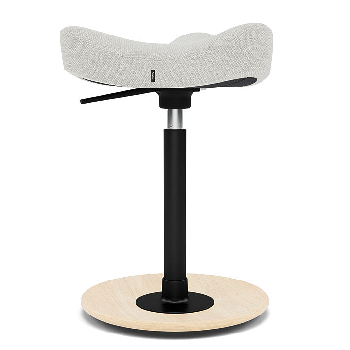 Move™ Compact - Rocker ergonomic office stool in wood and fabric (Upholstery Material - Fiord 2)