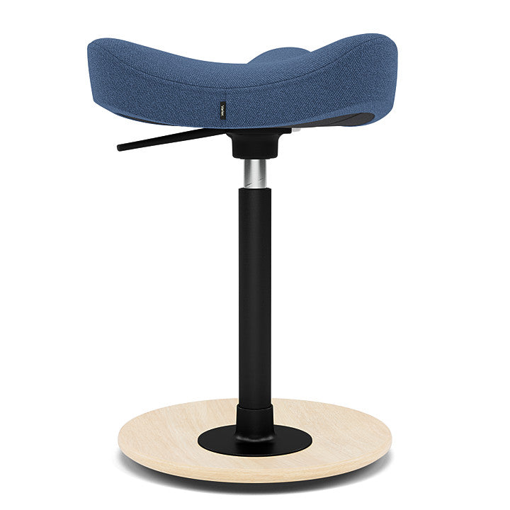 Move™ Compact - Rocker ergonomic office stool in wood and fabric (Upholstery Material - Vidar)