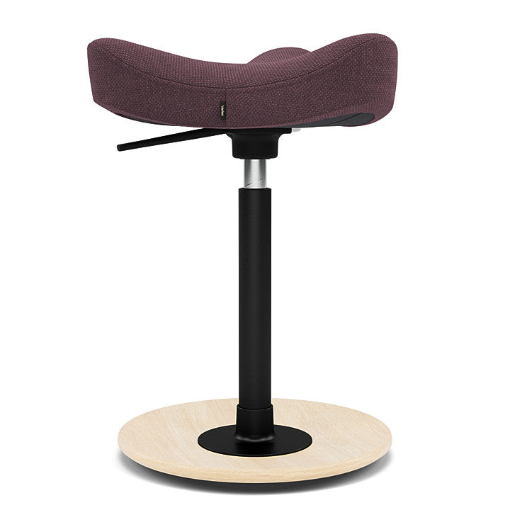 Move™ Compact - Rocker ergonomic office stool in wood and fabric (Upholstery Material - Fiord 2)