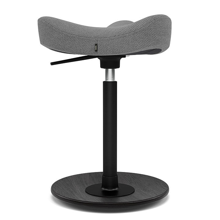 Move™ Compact - Rocker ergonomic office stool in wood and fabric (Upholstery Material - Fiord 2)