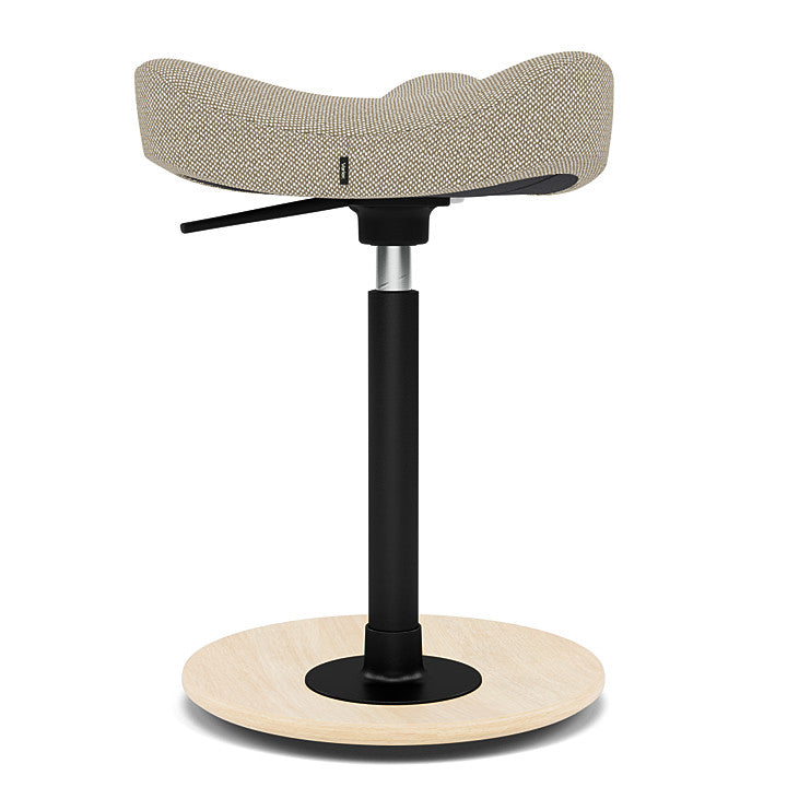 Move™ Compact - Rocker ergonomic office stool in wood and fabric (Upholstery Material - Hallingdal 65)