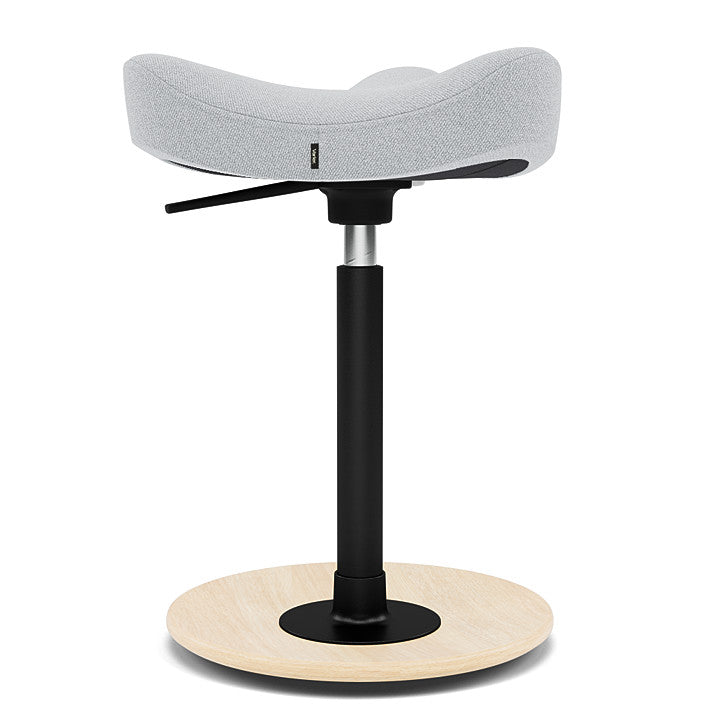 Move™ Compact - Rocker ergonomic office stool in wood and fabric (Upholstery Material - Vidar)