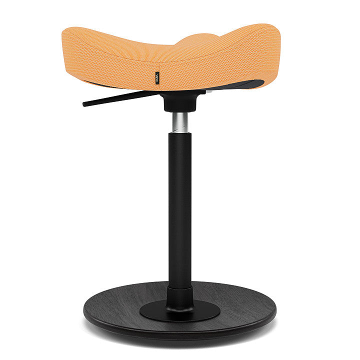 Move™ Compact - Rocker ergonomic office stool in wood and fabric (Upholstery Material - Revive)