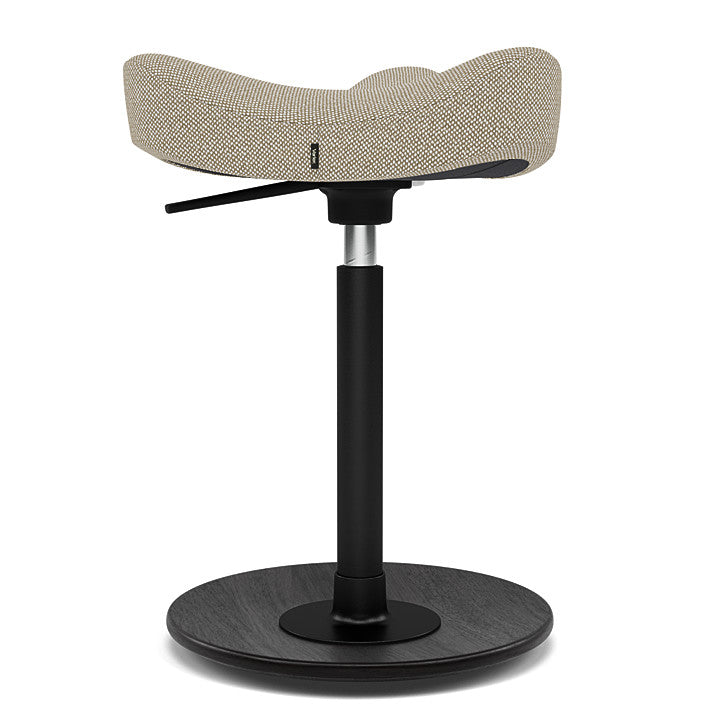 Move™ Compact - Rocker ergonomic office stool in wood and fabric (Upholstery Material - Hallingdal 65)