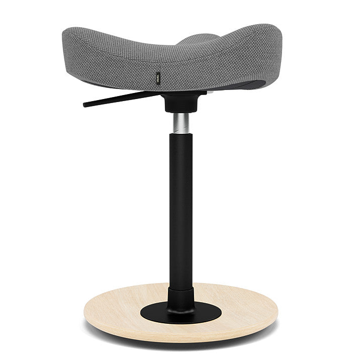 Move™ Compact - Rocker ergonomic office stool in wood and fabric (Upholstery Material - Fiord 2)