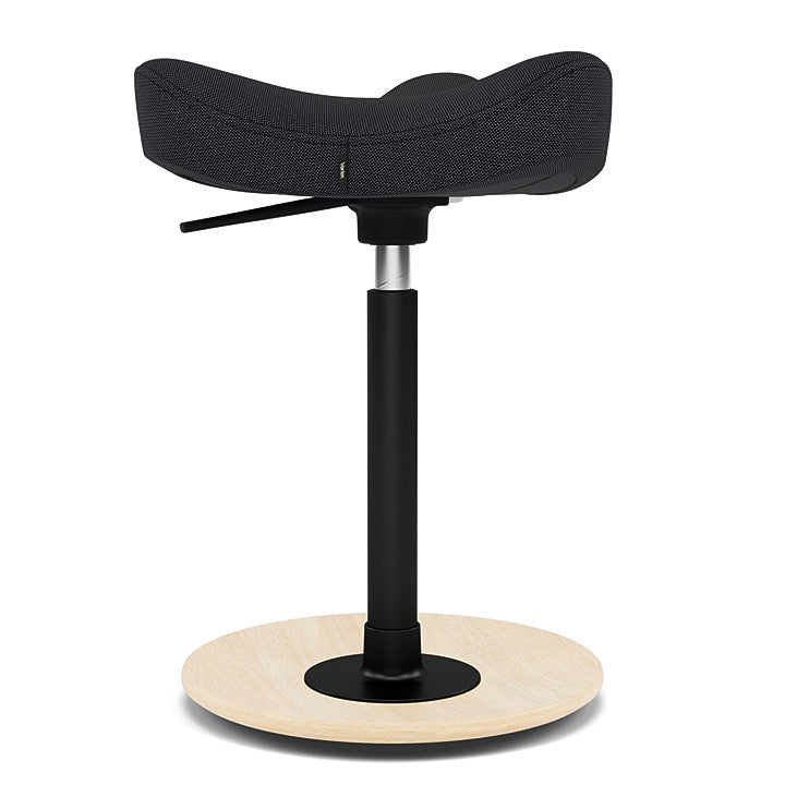 Move™ Compact - Rocker ergonomic office stool in wood and fabric (Upholstery Material - Revive)