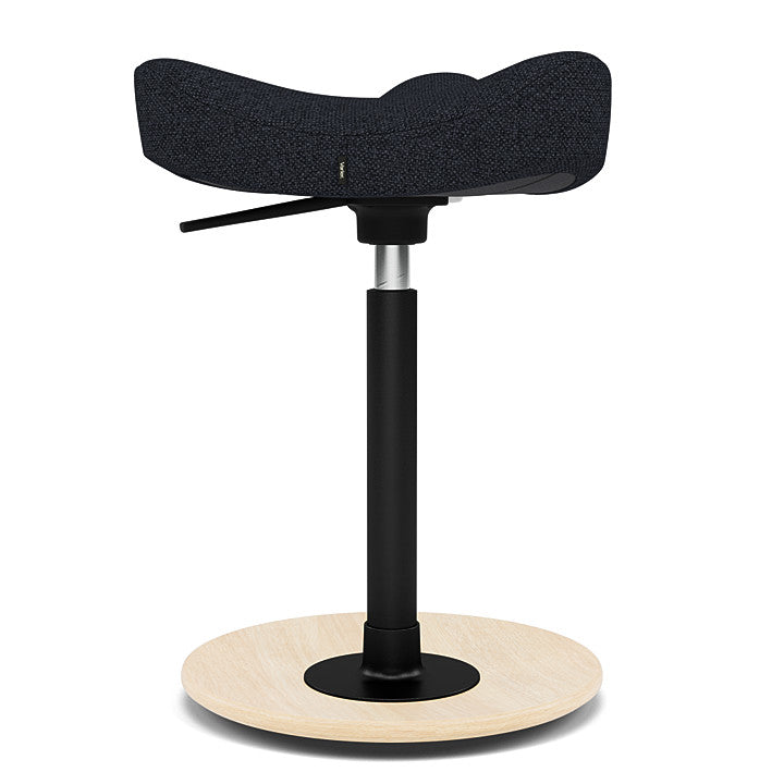 Move™ Compact - Rocker ergonomic office stool in wood and fabric (Upholstery Material - Hallingdal 65)