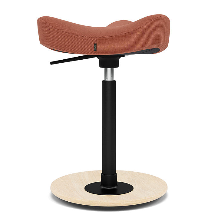 Move™ Compact - Rocker ergonomic office stool in wood and fabric (Upholstery Material - Reflect)