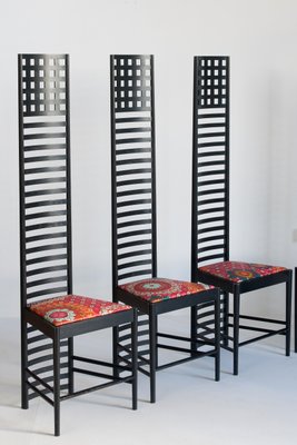 292 Chairs by Charles Rennie Mackintosh for Cassina, Italy, 1990s, Set of 6-ZFJ-1179070