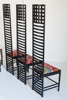 292 Chairs by Charles Rennie Mackintosh for Cassina, Italy, 1990s, Set of 6-ZFJ-1179070