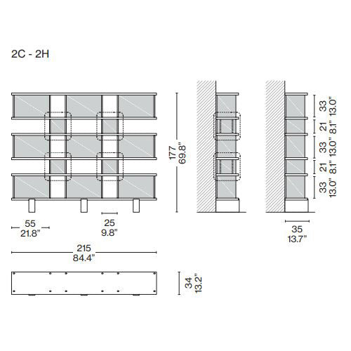 NUAGE TYPE MX WALL (Model - 215x35xH177)