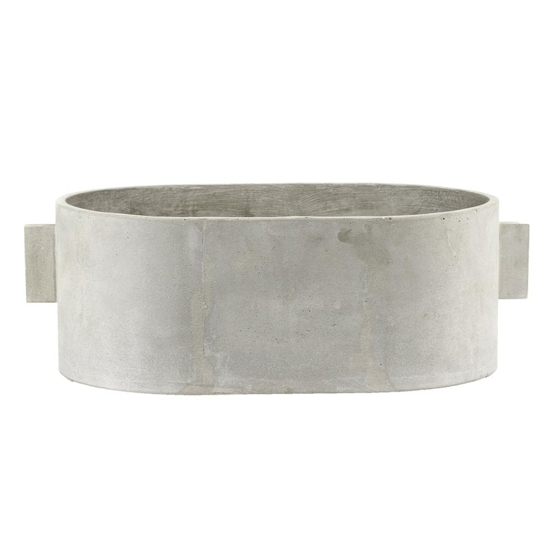 Concrete plant pot oval by Serax #55 x 36 cm, grey #