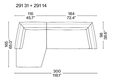 드레스-업! Dress-Up! 소파 모듈 조합 - 291 31 + 291 14