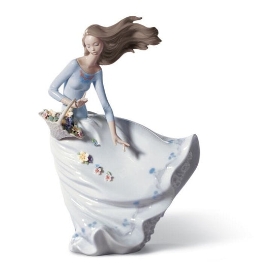 Petals of The Wind Woman Figurine by Lladró