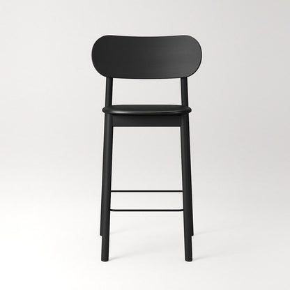 Decotique Elephant Bar Stool Black/ Black Leather