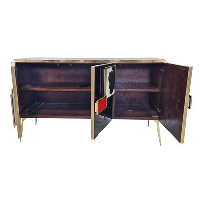 3 Glass Doors Sideboard, 1990s-BEW-1770428