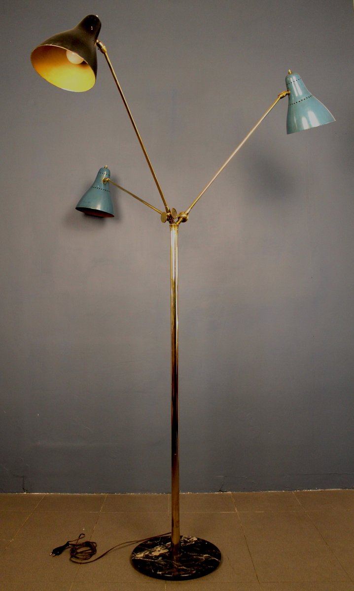 3-Light Floor Lamp from Stilnovo, 1950s