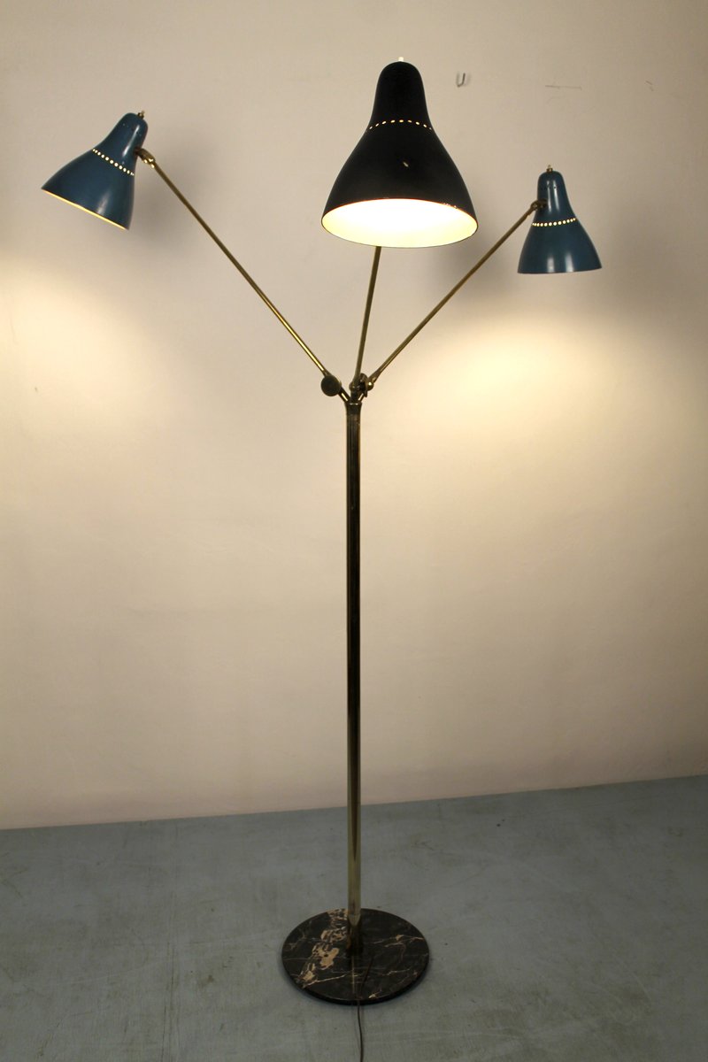 3-Light Floor Lamp from Stilnovo, 1950s