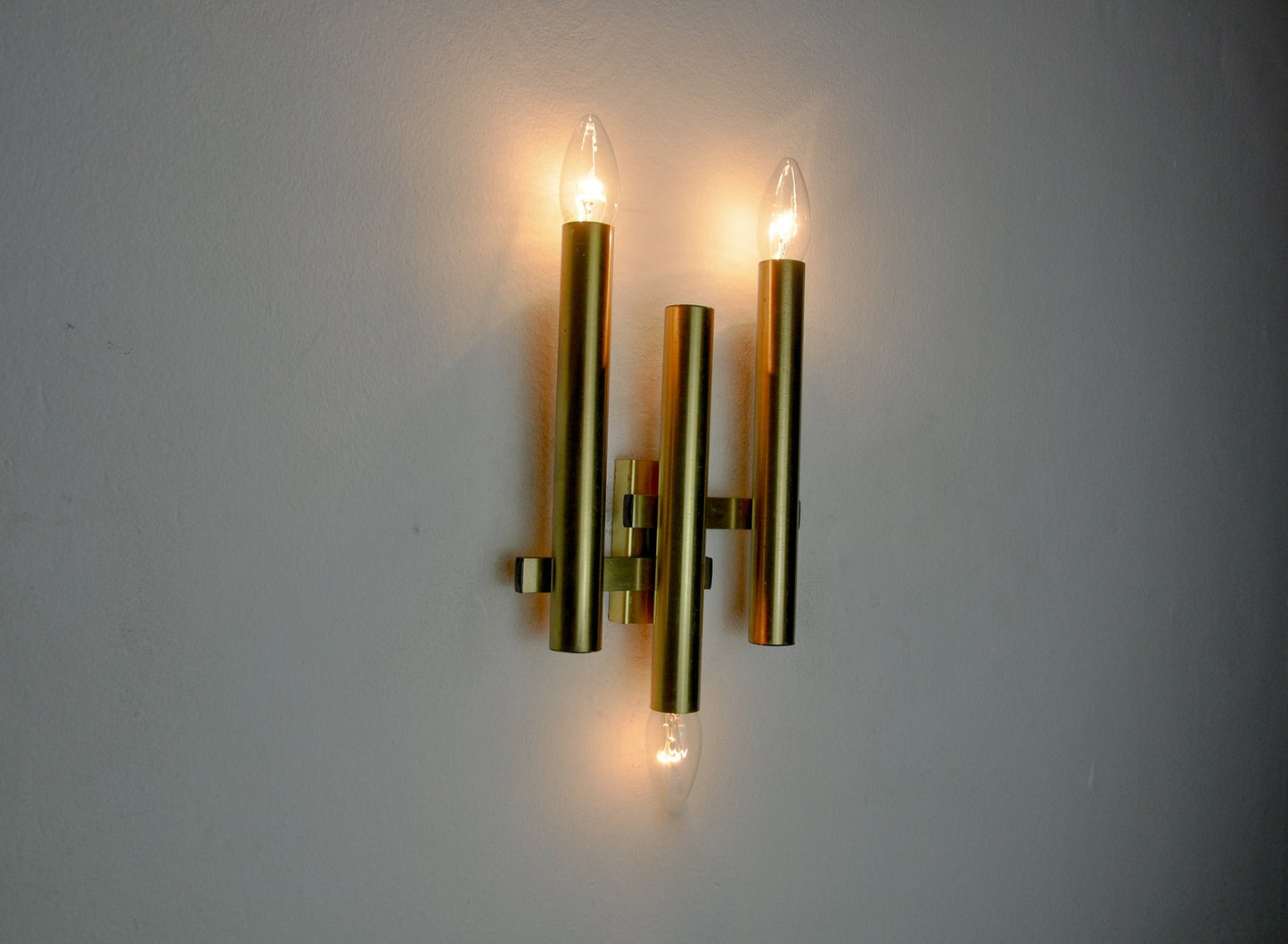 3 Lights Tubular Wall Light by Sciolari for Boulanger, Italy, 1970s