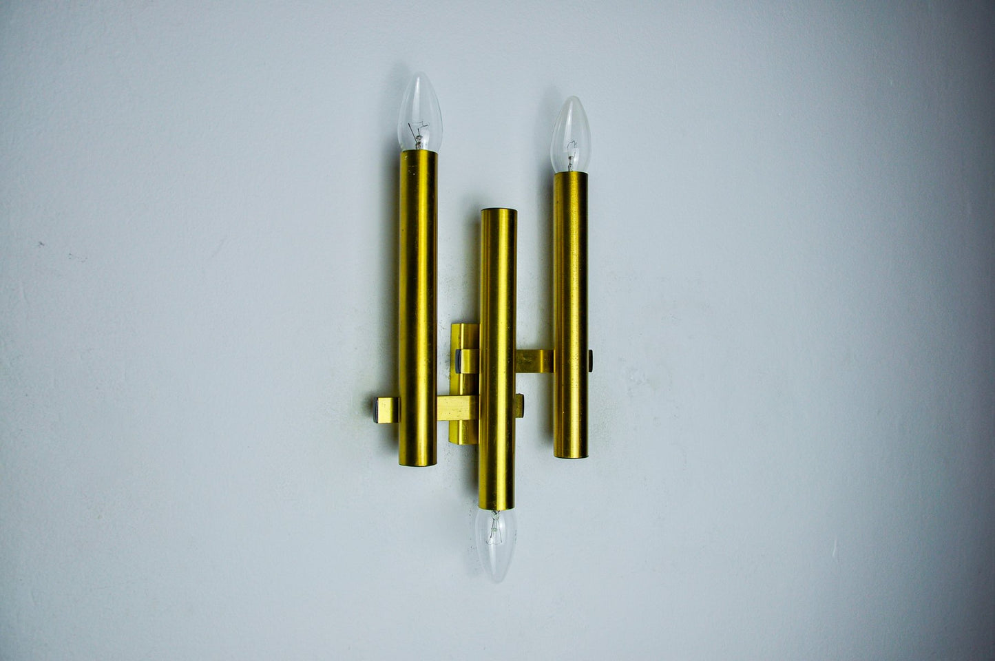 3 Lights Tubular Wall Light by Sciolari for Boulanger, Italy, 1970s