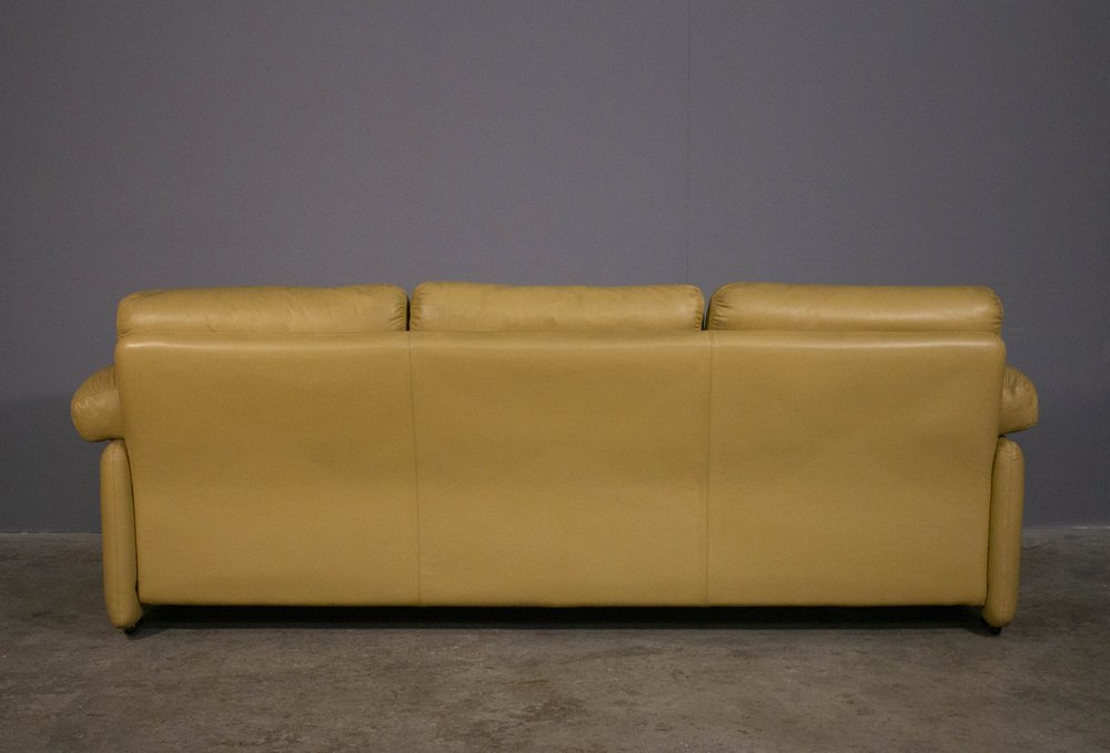 3-Seat Sofa in Leather by B&B Tobia Scarpa for Coronado, 1970