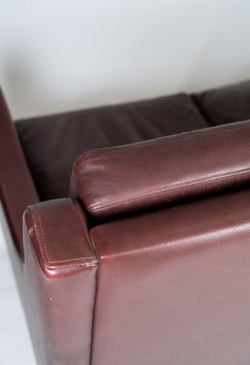 3-Seat Sofa with Red Brown Leather from Stouby Furniture, 1960s-UY-884654