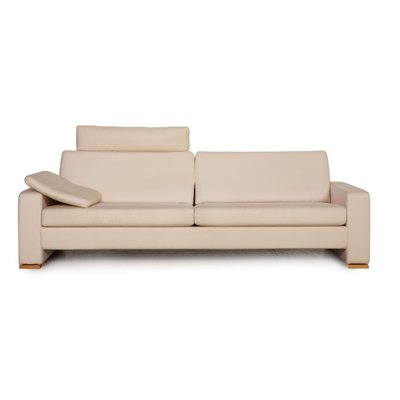 3-Seater Conseta Cream Leather Sofa from Cor-RQW-1291316