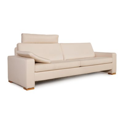 3-Seater Conseta Cream Leather Sofa from Cor-RQW-1291316