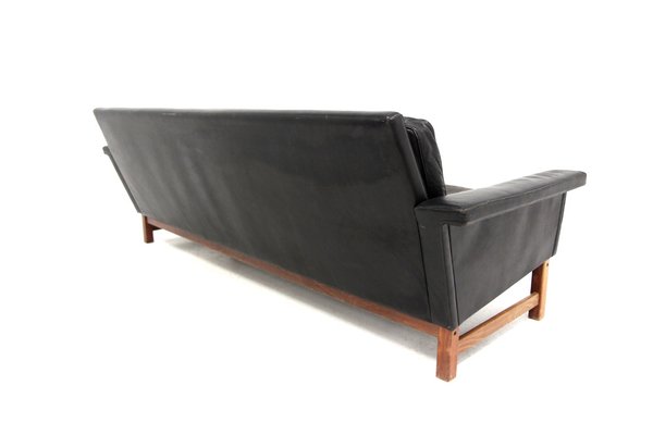 3-Seater Scandinavian Sofa in Leather, Sweden, 1960s-GEK-1785619