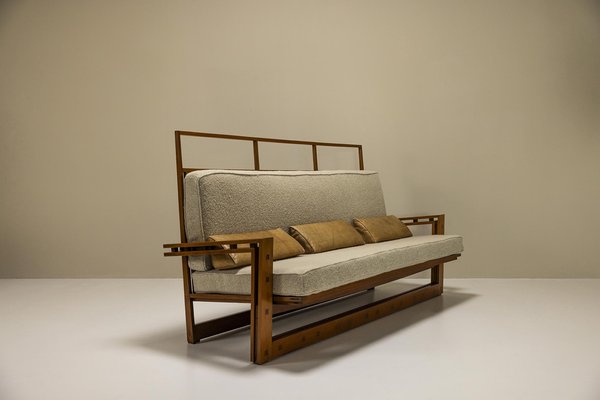 3-Seater Sofa in Ash and Mansonia Wood by Fausto Bontempi, Italy, 1961-UQV-1765873