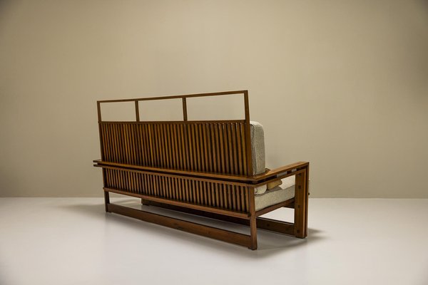 3-Seater Sofa in Ash and Mansonia Wood by Fausto Bontempi, Italy, 1961-UQV-1765873