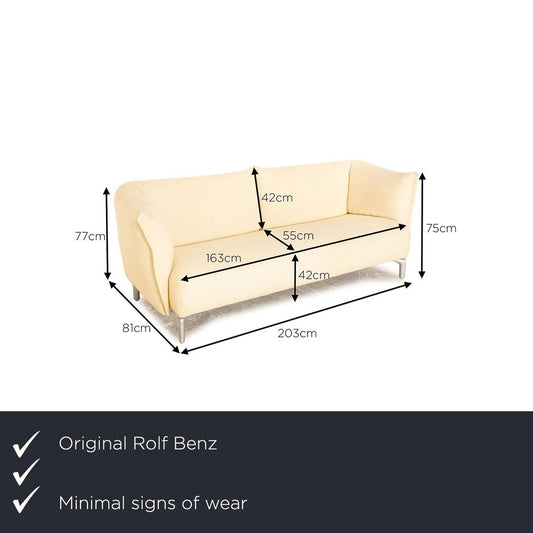 3-Seater Sofa in Beige Fabric from Rolf Benz