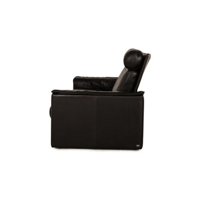 3-Seater Sofa in Black Leather from de Sede-RQW-1748213